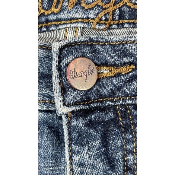 Vintage Wrangler Flare Wide Leg 31x32 (31x31) Wrangler High Rise Flare Jeans 11 - Picture 4 of 13